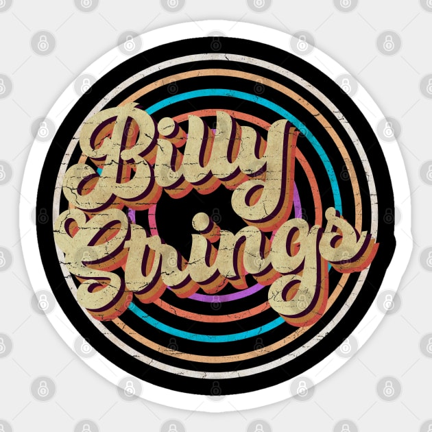 vintage circle line color Billy Strings Sticker by KirikKikuk.Store